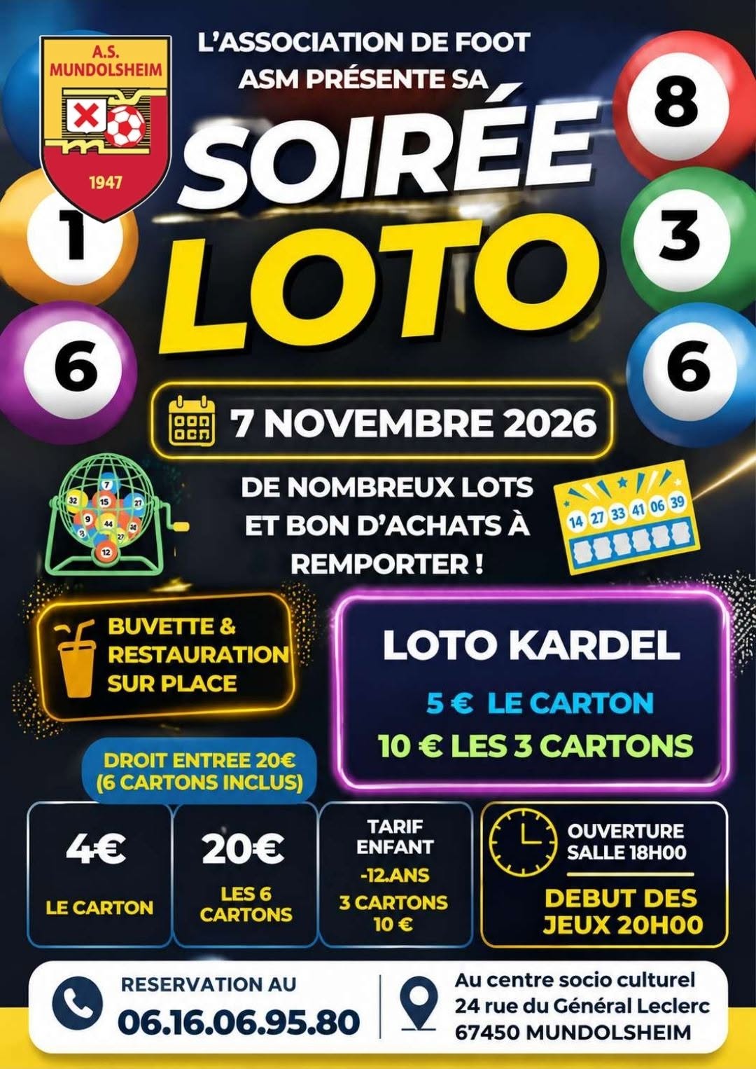Affiche du loto SOIRÉE LOTO