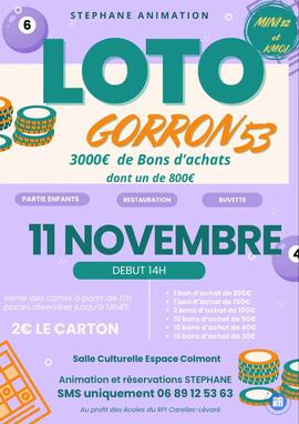 Affiche du loto Super Loto Animation stéphane