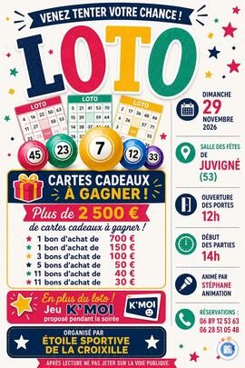 Affiche du loto Super Loto Animation stéphane