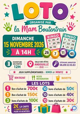 Affiche du loto Super Loto Animation stéphane