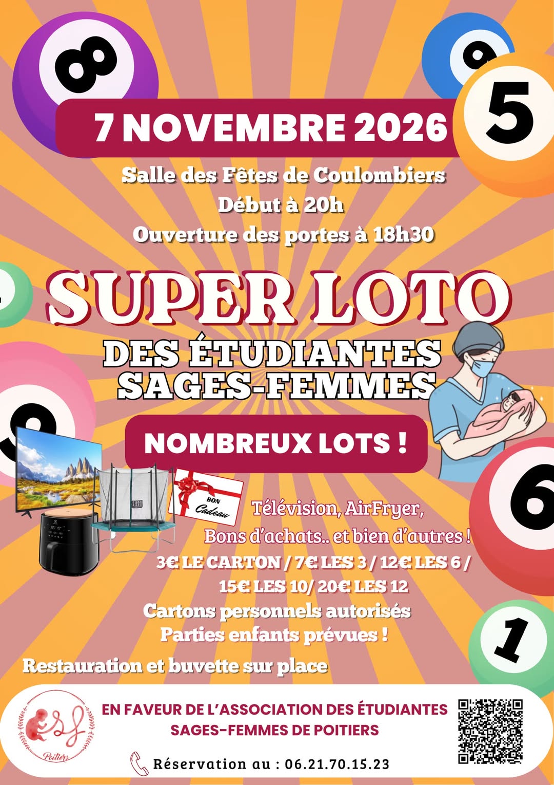 Affiche du loto SUPER LOTO DES ÉTUDIANTES SAGES-FEMMES