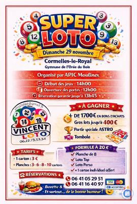 Affiche du loto Vincent loto