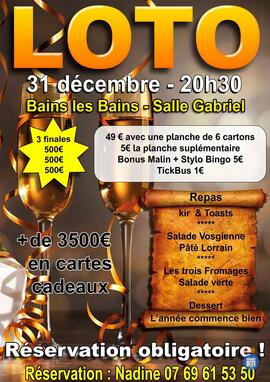 Affiche du loto Lot du Nouvel An
