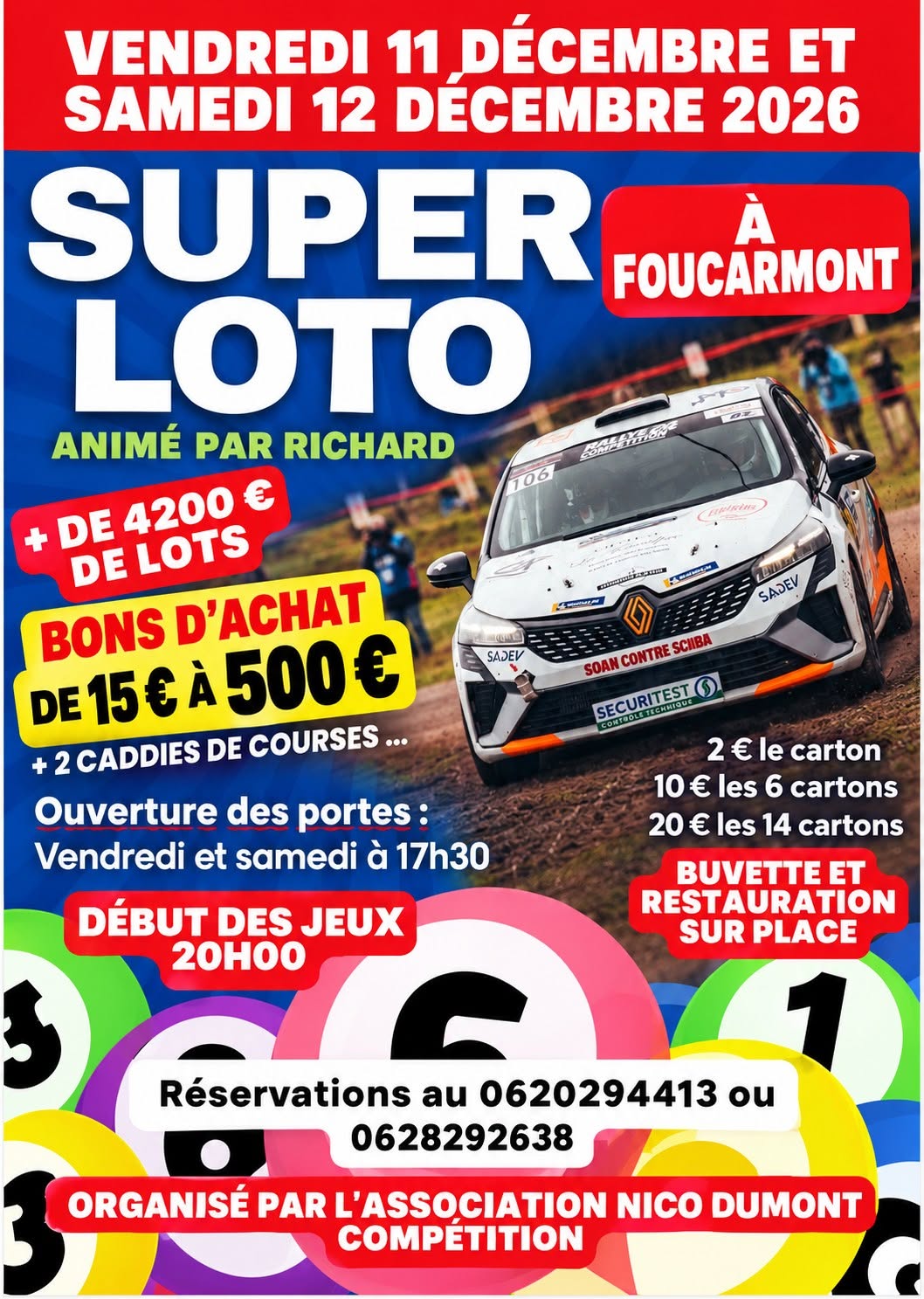 Affiche du loto Loto à Foucarmont le vendredi 11 décembre