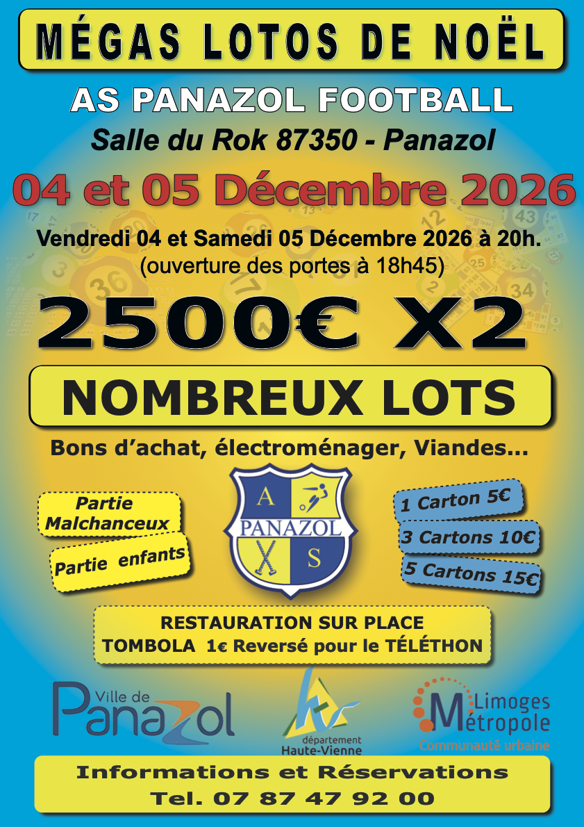 Affiche du loto Loto — AS PANAZOL — panazol
