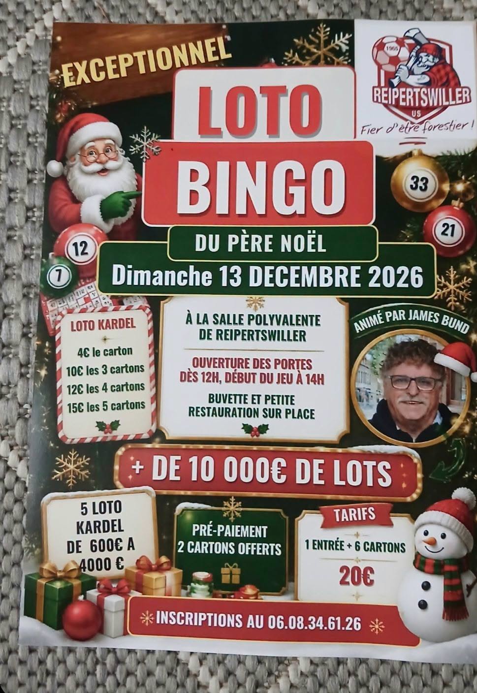 Affiche du loto LOTO BINGO DU PÈRE NOËL