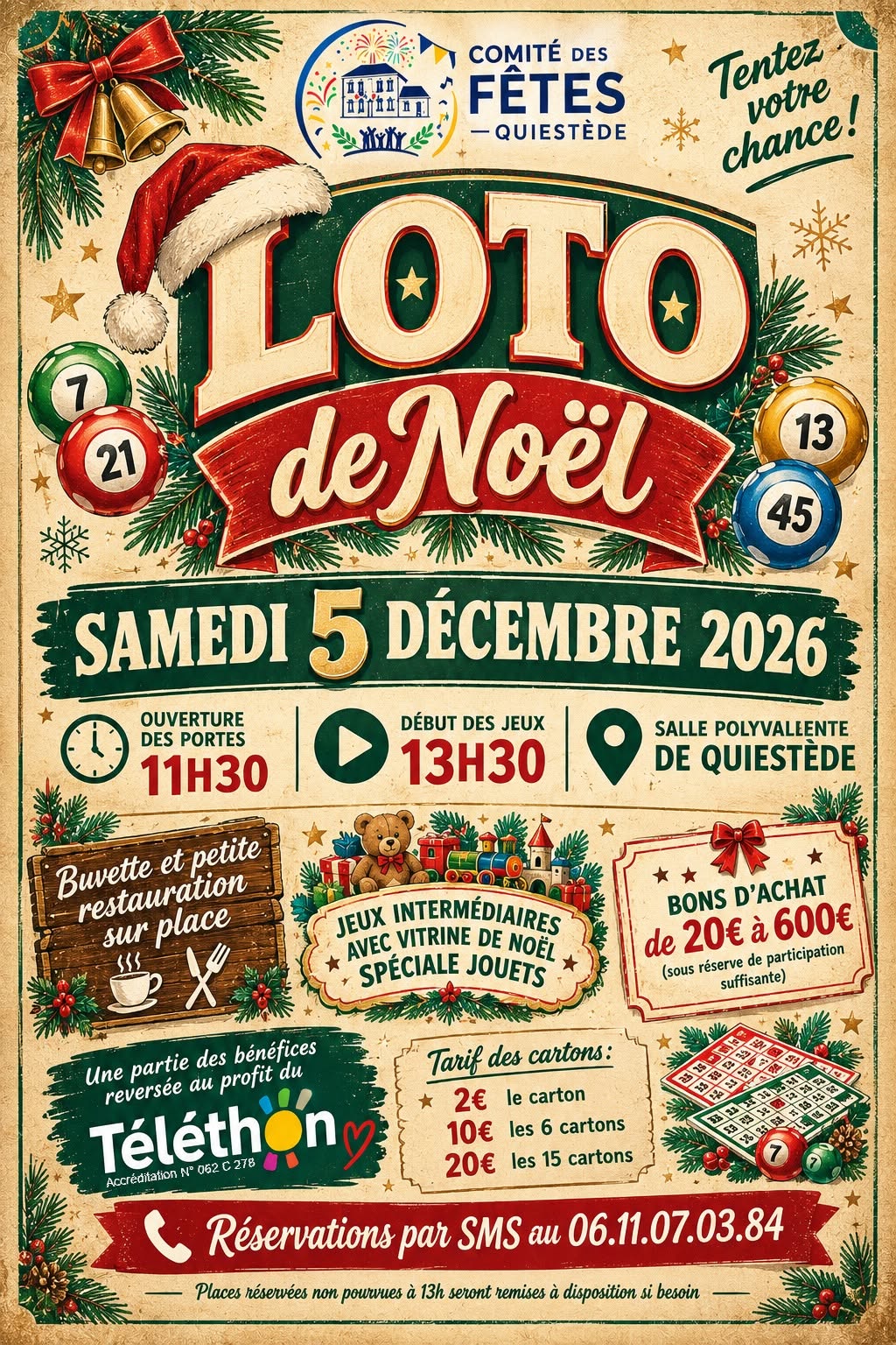 Affiche du loto LOTO de Noël