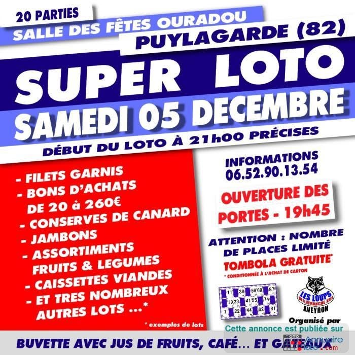 Affiche du loto Loto LES LOUPS AVEYRON à Puylagarde