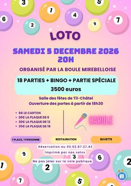 Image du loto Loto organisé par Carole