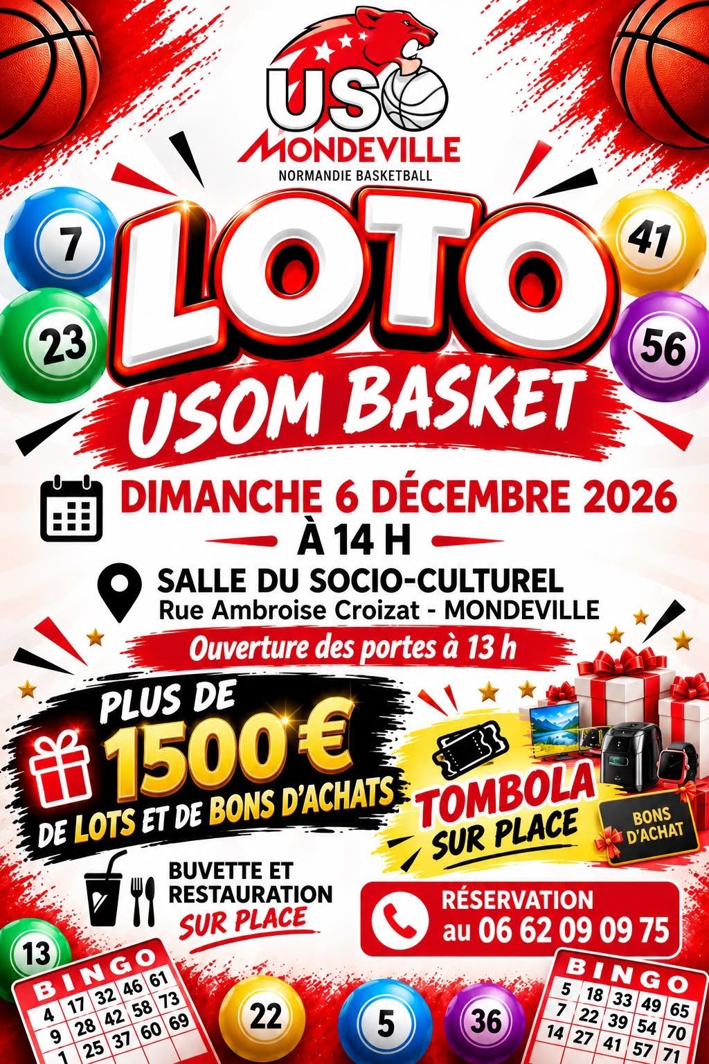 Affiche du loto LOTO USOM BASKET