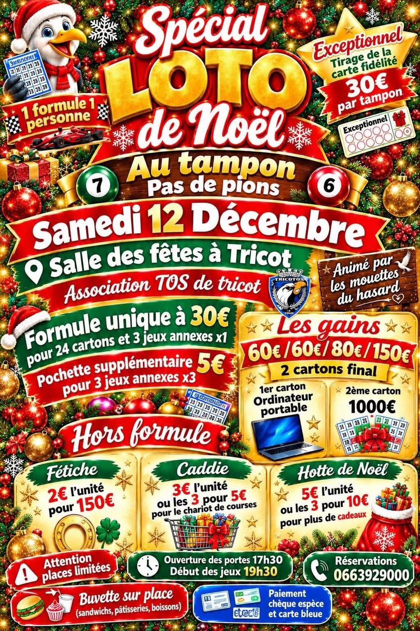 Affiche du loto Spécial LOTO de Noël
