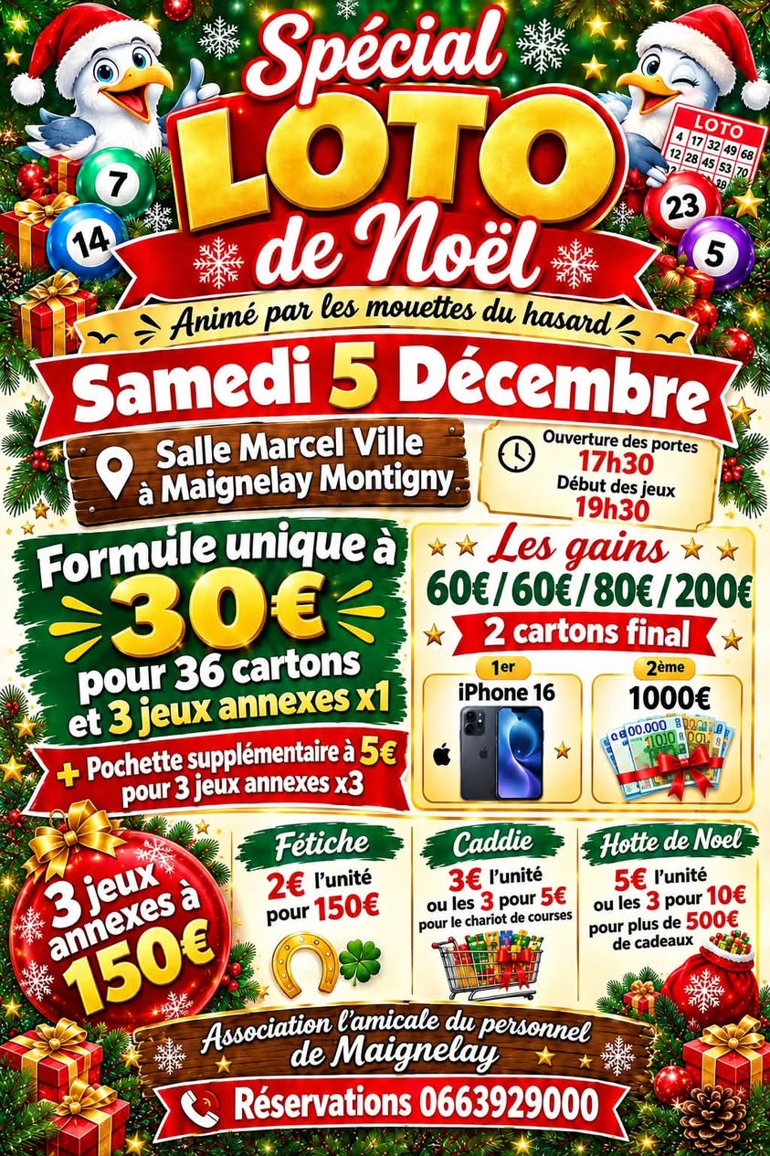Affiche du loto Spécial LOTO de Noël