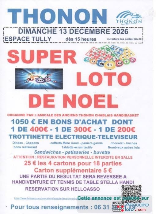 Affiche du loto SUPER LOTO DE NOEL