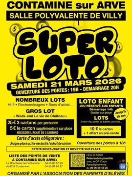 Affiche du loto Loto APE Contamine sur Arve