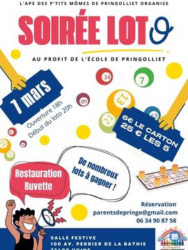 Affiche du loto Loto ape les p'tits mômes de pringolliet