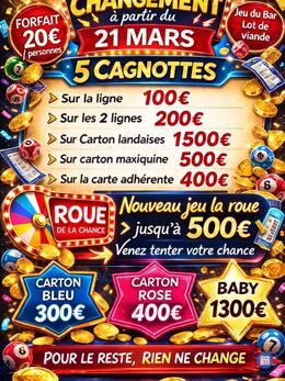 Image du loto Super Loto forfait 20 euros avec 5 Cagnottes