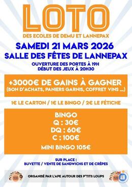 Image du loto Loto Autour des P'tits Loups