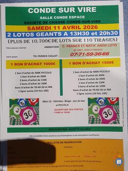 Image du loto 2 mega lotos organises par chasse de conde