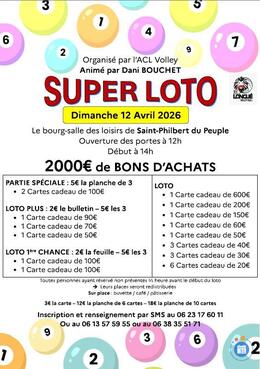 Image du loto Loto Dani Bouchet salle des loisirs saint philbert du peuple
