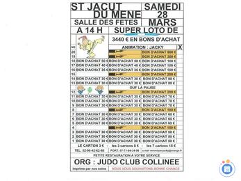Image du loto ST JACUT DU MENE LOTO judo club de collinee anime par jacky