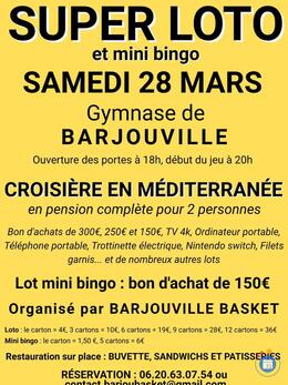 Image du loto SUPER LOTO et Mini Bingo de Barjouville Basket