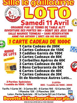 Image du loto organisée par le Tennis de Tables ALTT