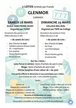 Image du loto Loto de l'usep pour l'ecole jean pierre jeudy