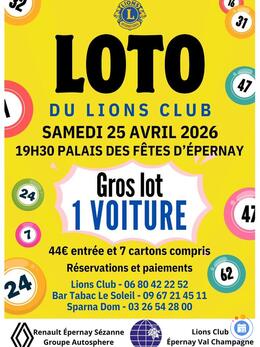 Image du loto Loto lions club epernay val champagne