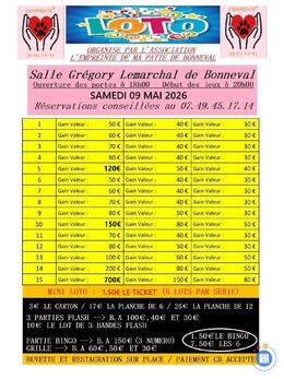 Image du loto Super loto de l'empreinte de ma patte de bonneval