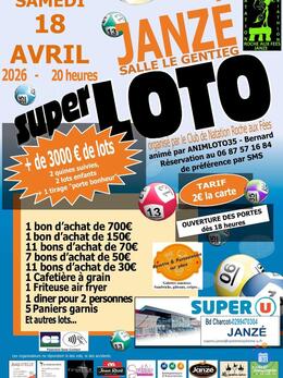 Image du loto Loto natation triathlon roche aux fées animé par Animloto35