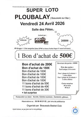 Image du loto Super loto US Basket Ploubalay avec JCO