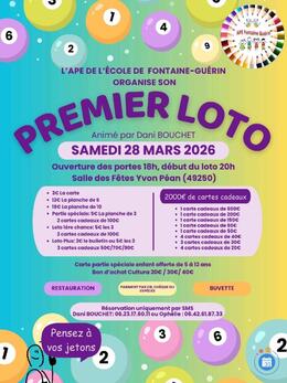 Image du loto Loto Fontaine Guerin salle des fêtes Yvon péan