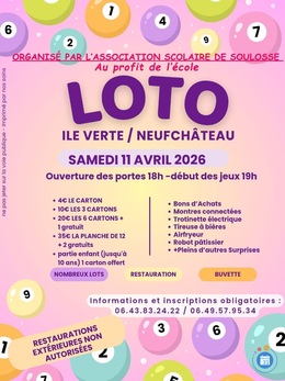 Image du loto Loto de l’association scolaire de Soulosse