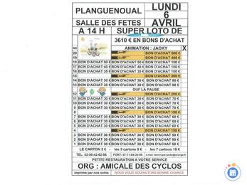 Image du loto Planguenoual super loto amicale des cyclos animé par jacky
