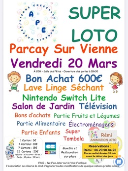 Image du loto Super Loto de l’APE animé par Rémi