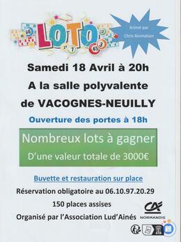 Image du loto Loto a vacognes neuilly anime par chris animation