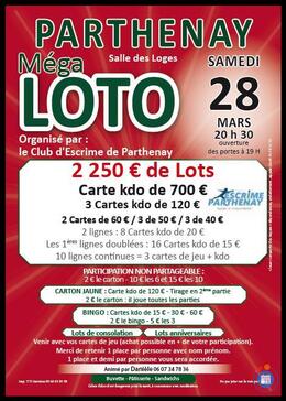 Image du loto Méga loto de l'Escrime de Parthenay