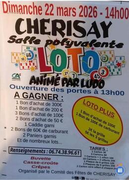 Image du loto loto du comité des fêtes de cherisay animé par ludo