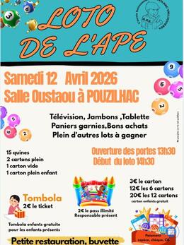 Affiche du loto Loto APE École buissonnière