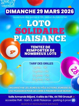 Image du loto Loto solidaire organisé par les jeunes du PAJ
