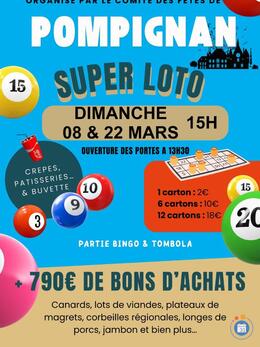 Image du loto Loto du Comité des fêtes de Pompignan