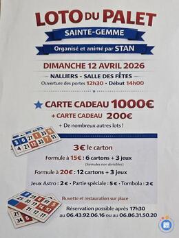 Image du loto Loto du palet de Sainte gemme la plaine