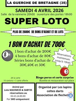 Image du loto Super loto organisé par les lapins celtes