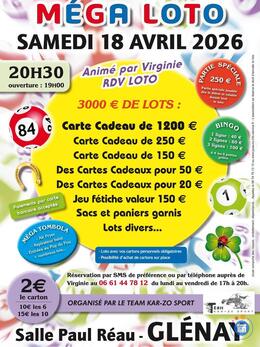 Image du loto Mega loto anime par virginie rdv loto a glenay
