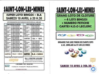 Image du loto Grand loto bingos avec Fétiche de Clôture