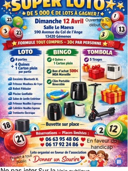 Image du loto Mega loto de l association donner un sourire