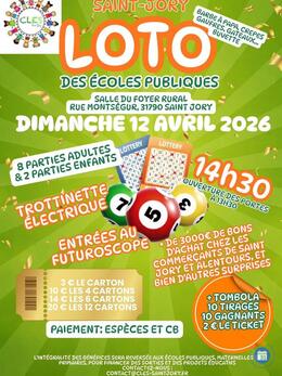 Affiche du loto Grand Loto des écoles publiques