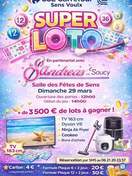 Image du loto Super Loto Organisé par le CSE Carrefour Les Sandréas