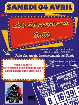 Image du loto Super loto amicale des pompiers de ballee par joce animation
