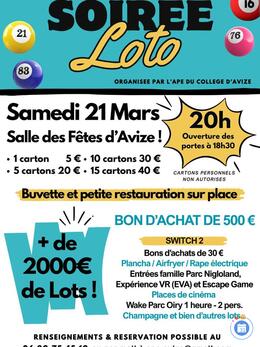 Image du loto LOTO de l'APE du Collège d'Avize